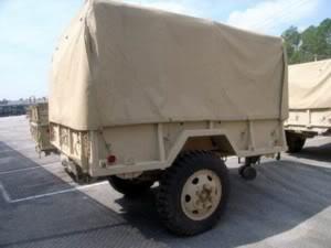M105A1, M105A2 Two Wheel 1 1/2 Ton Tan Vinyl Cargo Cover NSN